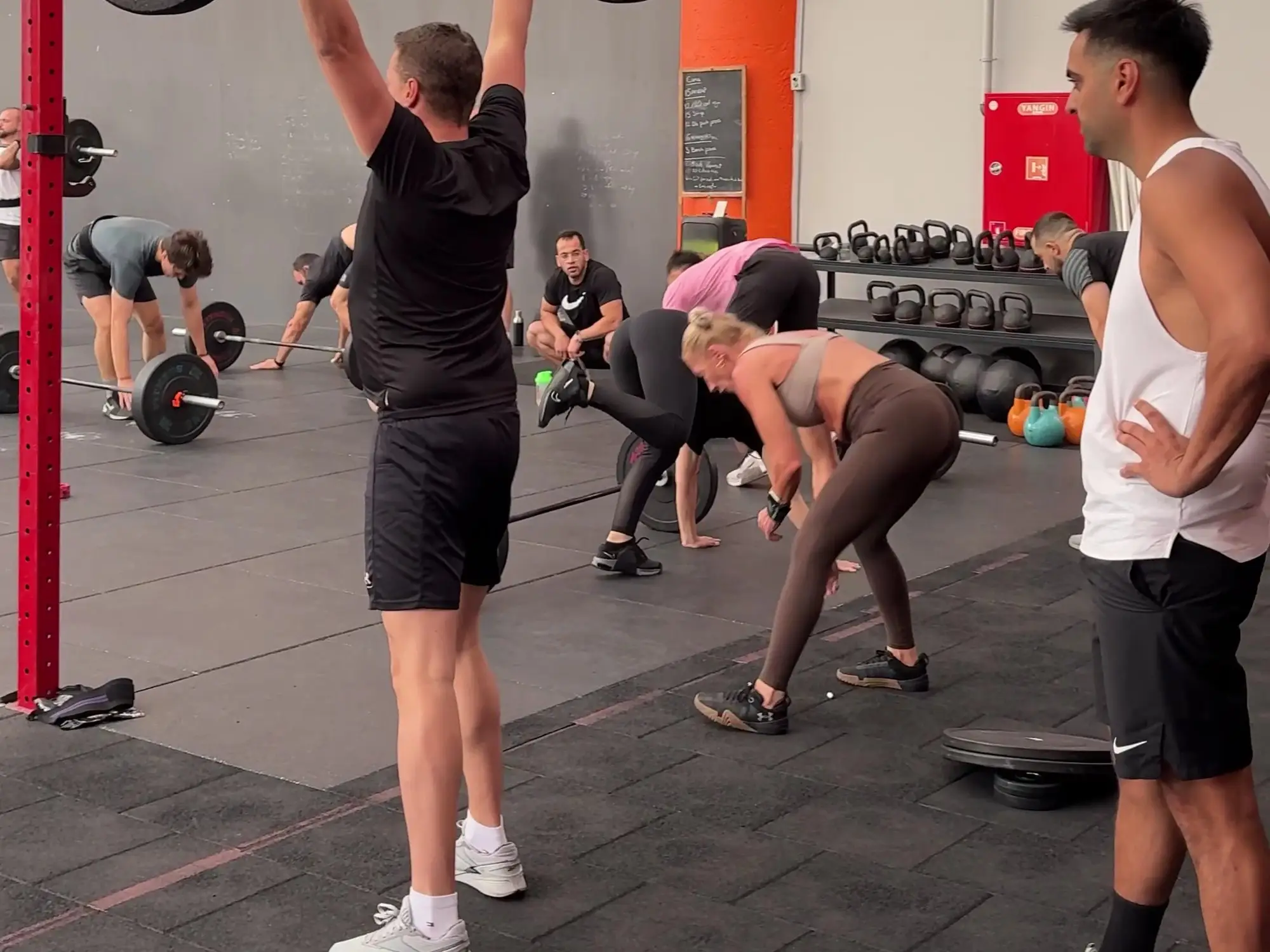 During a group class at Phoenix