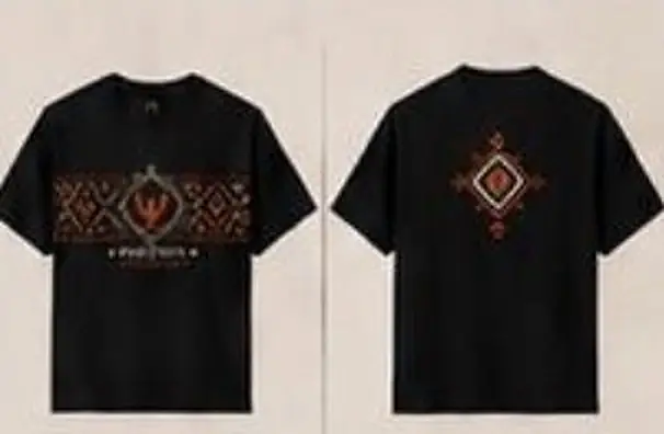 Phoenix Motif Crop · Siyah: ön ve arka