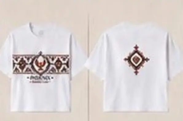 Phoenix Motif Crop · Beyaz: ön ve arka